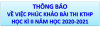 THÔNG BÁO VỀ PHÚC KHẢO BÀI THI KẾT THÚC HỌC PHẦN HỌC KỲ II NĂM HỌC 2020-2021